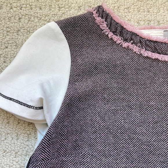 Tristan Pink & White Mixed Materials T-Shirt Made in Canada Size XS - Picture 2 of 10